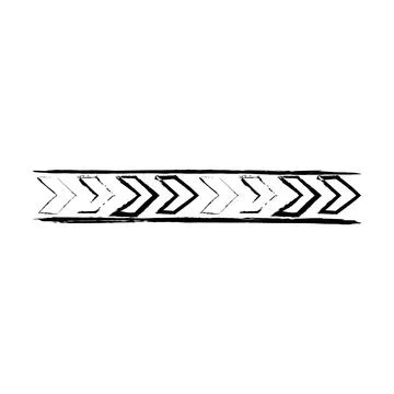 Texture border abstract frame divider, horizontal line vector shape icon fo.. Stock Illustration