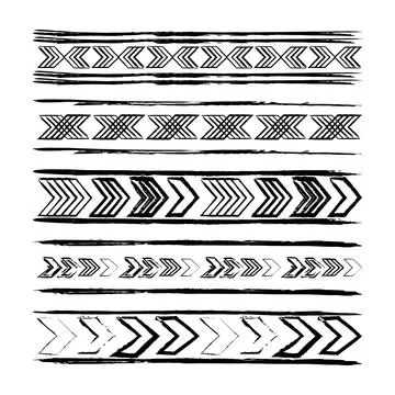 Texture border abstract frame divider, horizontal line vector shape icon fo.. Stock Illustration