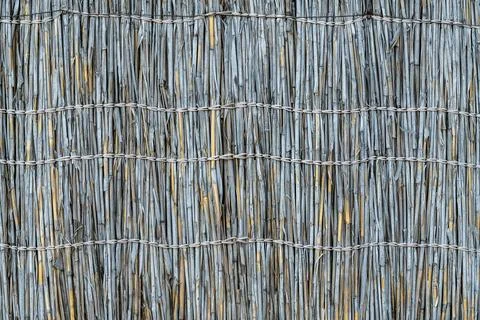 The texture of the braided stems of rye straw 写真素材