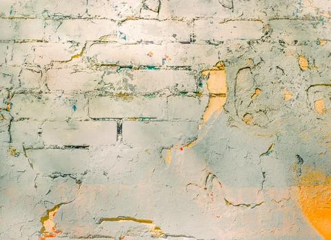 Texture brick pattern. Rock holography. Paint spots. Holographic neon colors. Stock Photos