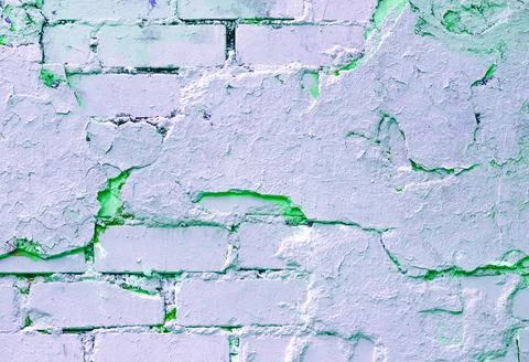 Texture brick pattern. Rock holography. Holographic neon colors. Paint spots. Foto stock