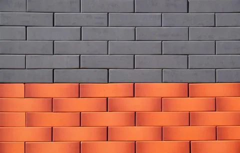 The texture of the brick wall of different colors for construction. Facing Stock Photos