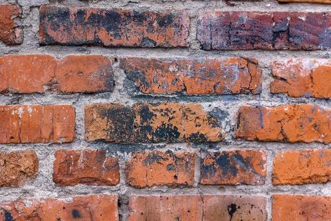 Texture of brick wall of garage Stock Photos