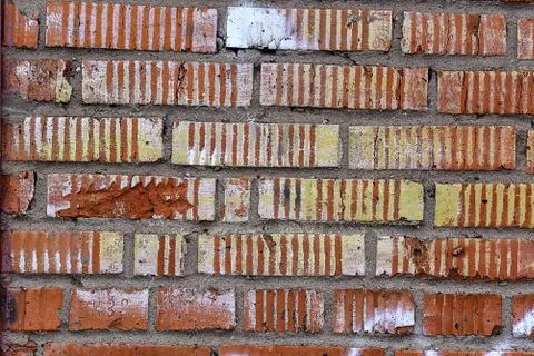 Texture of brick wall of garage Stock Photos