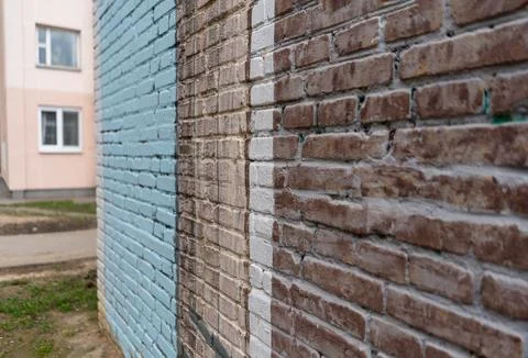Texture brick wall red orange texture background Stock Photos