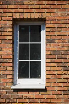 Texture, brick wall with window Foto stock