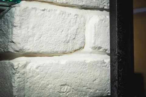 Texture of brick, white brick Stock Photos