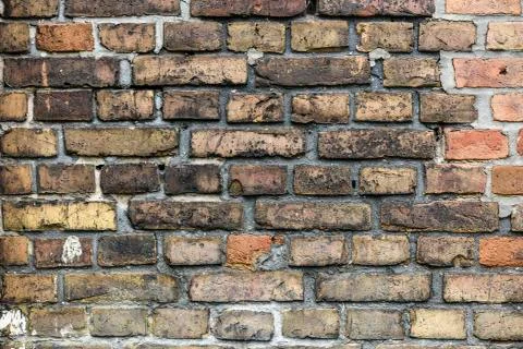 Texture of bricks, from old house. Stock Photos