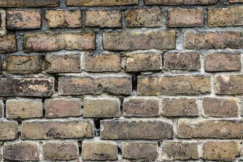 Texture of bricks, from old house. Stock Photos
