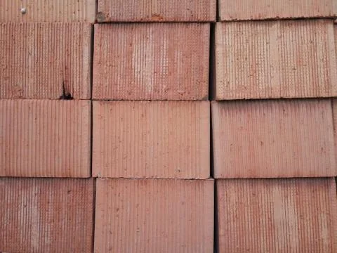 Texture of bricks stacked in a stack Stock Photos