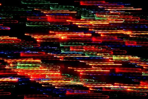Texture, bright abstract lines, stripes and spots on a black background Stock Photos