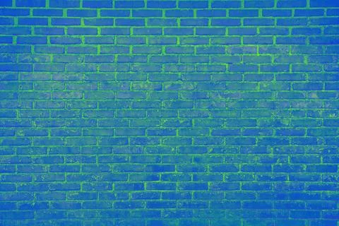 Texture of bright light blue brick wall as background Foto stock