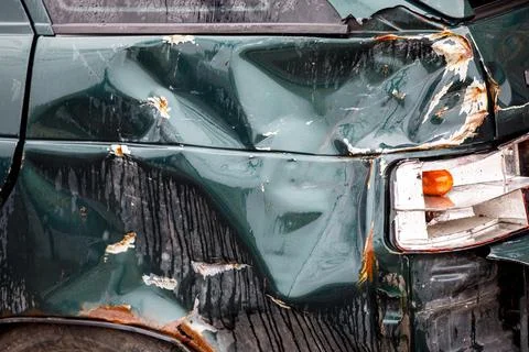 Texture broken car close up Stock Photos