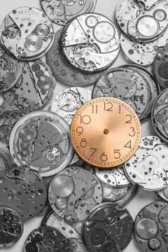 Texture of broken clock Stock Photos