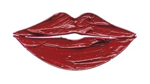 Texture of broken red lipstick Stock Photos