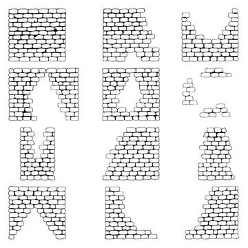 Texture of a broken wall Stock Illustration