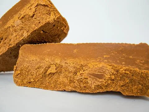 Texture brown cheese, close up Stock Photos