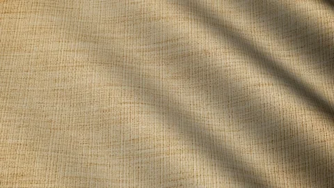 Texture of Brown Linen Fabric, Waves, Background, Unique Design, Exclusive Stock Footage 302182535