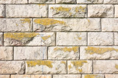 Texture of a brown stone wall. Stock Photos