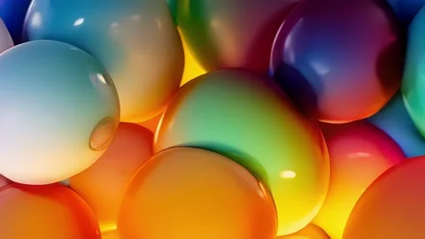Texture of a bubbled translucent plastic, featuring large, raised bubbles in a Video stock 253928834