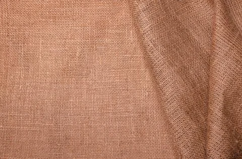 Texture of burlap. Well visible pattern woven threads. Foto stock