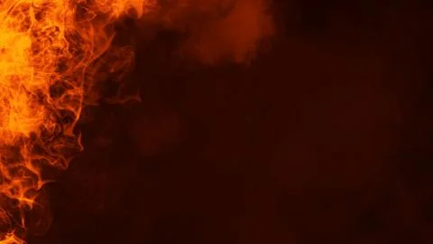 Texture of burn fire . Flames on isolated black background. Texture for flyer Stock Illustration