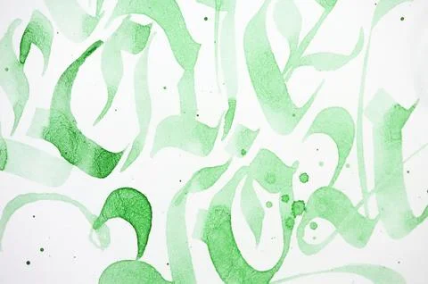 Texture of the calligraphic characters on a sheet of paper 스톡 사진