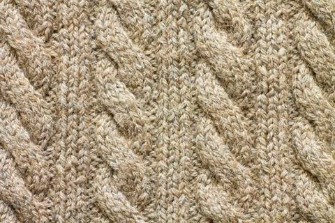 The texture of a camel wool sweater Stock Photos