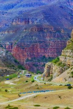 The texture of the canyon mountains Stock Photos