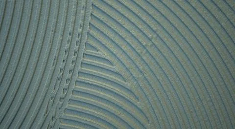 Texture cementitious adhesive applied to the floor ready to receive the ceram Stock Photos