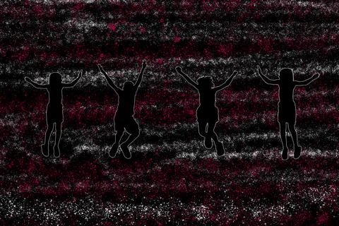 Texture of children Illustrazione stock
