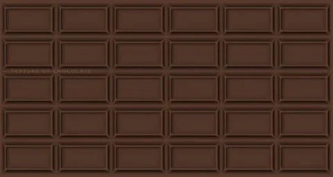 Texture of chocolate bar with broken ends and text Stock Illustration