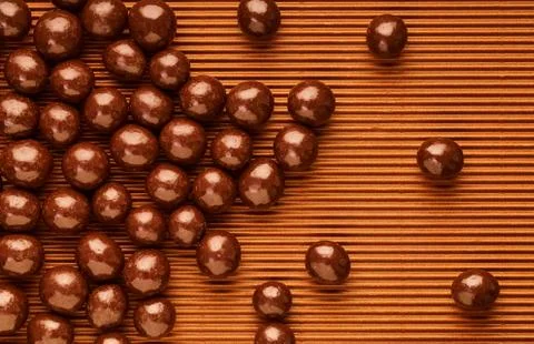 Texture of chocolate round candy Foto stock