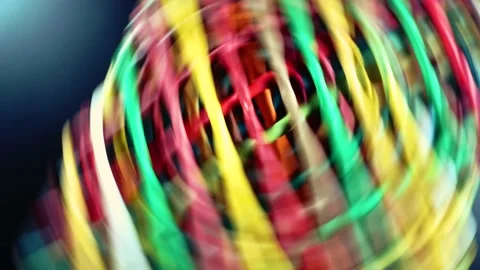 Texture circles blurred at shutter speed Stock Footage 154428041