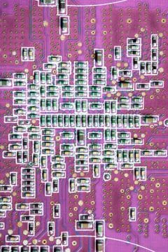 Texture of circuit board in close up Stock Photos
