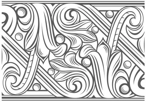 Texture of classic ornamental stripe pattern engraving Stock Illustration