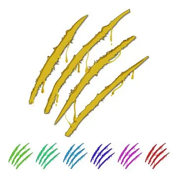Texture claw scratch cartoon vector graphic Stock Illustration