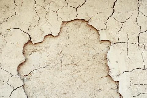 The texture of the clay cracked Stock Photos