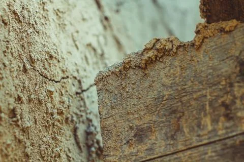 Texture of the clay walls Stock Photos