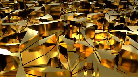 Texture with clear golden elements and golden highlights. Yellow background.  Stock Illustration