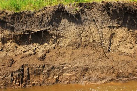 The texture of the cliff by the water Fotos de archivo