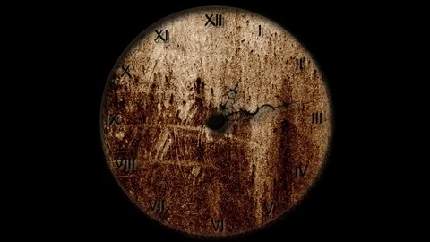 Texture Clock screen shatters broken Stock Footage 72128133