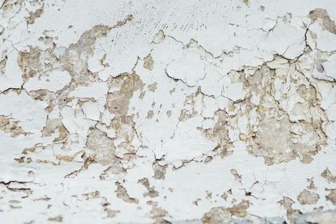 Texture Close Up statue of Chipped White peeling paint, covered Stock Photos