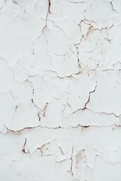 Texture Close Up statue of Chipped White peeling paint, covered Stock Photos