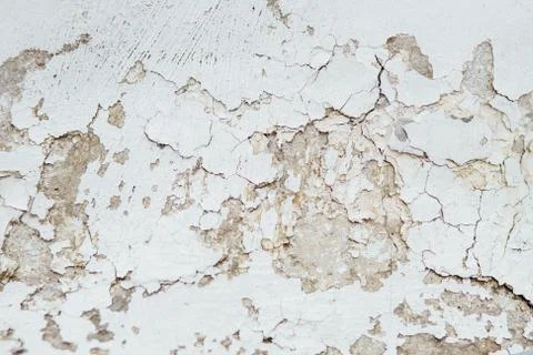 Texture Close Up statue of Chipped White peeling paint, covered Stock Photos