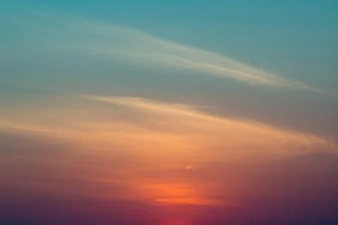 Texture of a cloudless gradient soft sky. Stock Photos