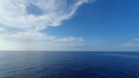 Texture of clouds in the sky over a choppy ocean Stock Footage 297711680