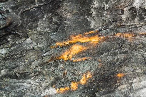 Texture of coal with the number three Foto stock