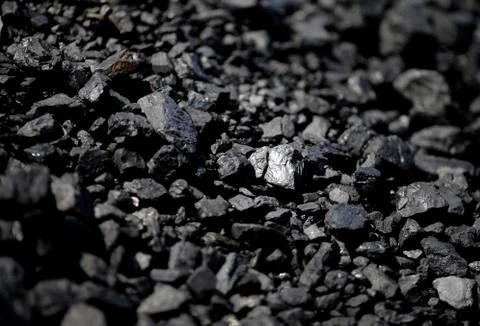 The texture of coal. Stock Photos