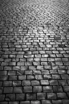 Texture of cobblestone street. Stockfoto's
